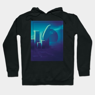 Travel To Another Place: Cyberpunk Retro Sci-Fi Planet Hoodie